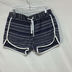 Athleta linen Striped Athletic Shorts size 12